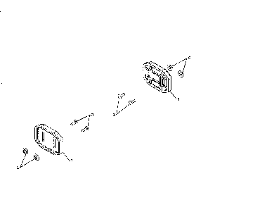 Skid plate Diagram and Parts List for 96198004600  Poulan Snow Blower