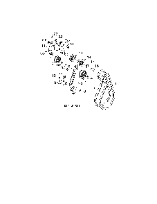 Impeller & traction belts Diagram and Parts List for PR624ES-96198004302  Poulan Snow Blower