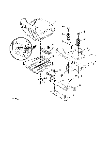 Part Location Diagram of 198200 Poulan Spring Latch Seat