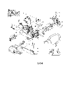 Chain/bar/handle/fan housing Diagram and Parts List for PATRIOT 1900LE Poulan Chainsaw