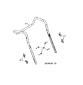 Upper handle Diagram and Parts List for 96192009102  Poulan Snow Blower