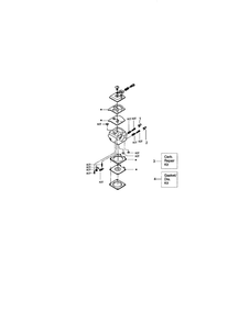 Walbro, Carburetor Diagram and Parts List for 221  Poulan Chainsaw