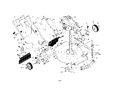 Engine/housing/handle Diagram and Parts List for 44761  Poulan Lawn Mower