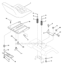 Seat_Assembly Diagram and Parts List for CN1842ST  Poulan Lawn Tractor