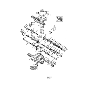 Peerless Transaxle Diagram and Parts List for PXT175G42 96016002400 Poulan Lawn Tractor