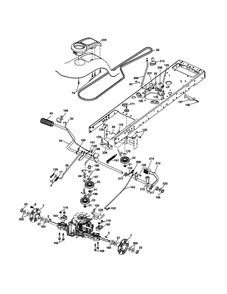 Drive Diagram and Parts List for 96042000701  Poulan Lawn Tractor