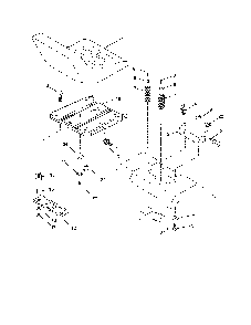 Seat Diagram and Parts List for 96016002200  Poulan Lawn Tractor