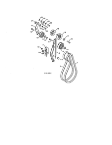 Impeller And Traction Belts Diagram and Parts List for 96198004300  Poulan Snow Blower