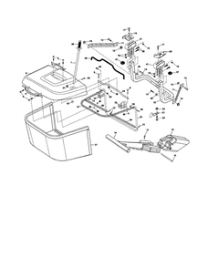Bagger Diagram and Parts List for CT131  Poulan Lawn Tractor