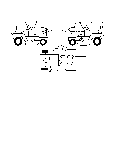 Decals Diagram and Parts List for 96016002200  Poulan Lawn Tractor