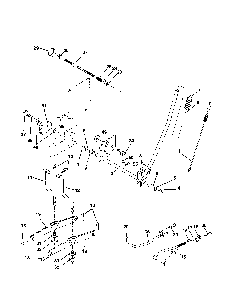 Mower lift Diagram and Parts List for 917279760  Poulan Lawn Tractor