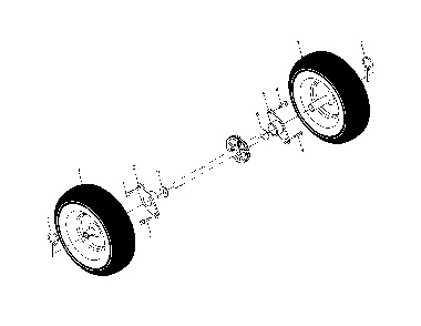 Wheels Diagram and Parts List for 96192000500  Poulan Snow Blower