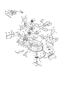 Mower Deck Diagram and Parts List for 96046007900  Poulan Lawn Tractor
