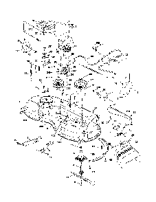 Mower deck Diagram and Parts List for 96042003803  Poulan Lawn Tractor