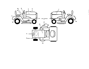 Decals Diagram and Parts List for PB20A46-96042016900  Poulan Lawn Tractor