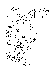 Drive Diagram and Parts List for 96046000800-2007  Poulan Lawn Tractor