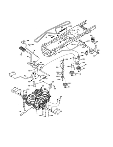 Drive Diagram and Parts List for 96046007900  Poulan Lawn Tractor