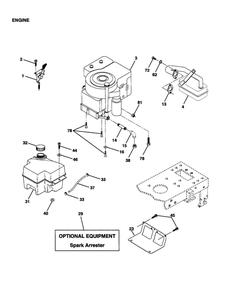 Part Location Diagram of 140310 Poulan Control Throttle