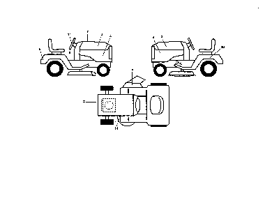 Decals Diagram and Parts List for 96042016600  Poulan Lawn Tractor