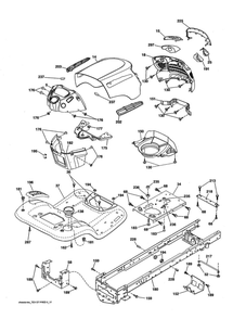 Chassis Diagram and Parts List for PP20VA42-917223980  Poulan Lawn Tractor