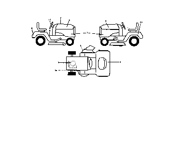 Decals Diagram and Parts List for 96046001400  Poulan Lawn Tractor