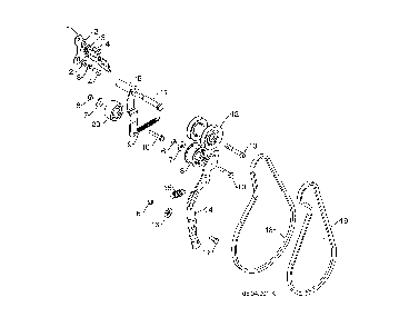 Belt keeper/pulley Diagram and Parts List for 96192009102  Poulan Snow Blower