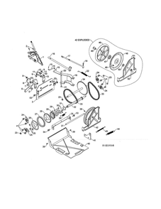Drive Diagram and Parts List for 96198004300  Poulan Snow Blower