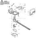 Page B Diagram and Parts List for GHT220 Type 5 Poulan Hedge Trimmer