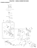 Page J Diagram and Parts List for HD12538E 1998 Poulan Lawn Tractor