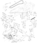 Drive Diagram and Parts List for HD145H42F  Poulan Lawn Tractor