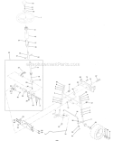 Steering Assembly Diagram and Parts List for HD145H42F  Poulan Lawn Tractor