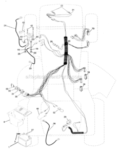 Electrical Diagram and Parts List for HD145H42J  Poulan Lawn Tractor