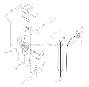 Part Location Diagram of 187820X428 Husqvarna Bracket, Handle