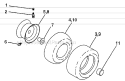 WheelsTires Diagram and Parts List for HDT1542A  Poulan Lawn Tractor
