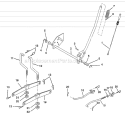 Lift Diagram and Parts List for HDT1542A  Poulan Lawn Tractor