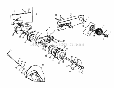 Page B Diagram and Parts List for KS412  Poulan Chainsaw