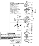 Page B Diagram and Parts List for MICROXXV MICRO XXV Poulan Chainsaw