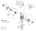 Page B Diagram and Parts List for P3314WS Type 2 Poulan Chainsaw