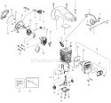 Page B Diagram and Parts List for P3818AV Type 1 Poulan Chainsaw