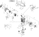 Page B Diagram and Parts List for P4018WM Type 2 Poulan Chainsaw
