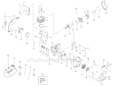 Page B Diagram and Parts List for P4500  Poulan Trimmer