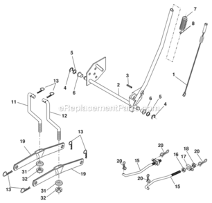 Seat Diagram and Parts List for PB155G42 960120130 Poulan Lawn Tractor