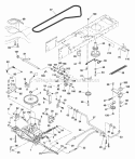 Drive Diagram and Parts List for PB1638LT 2006-10 - 96012004401 Poulan Lawn Tractor