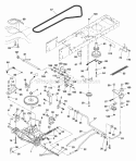 Drive Diagram and Parts List for PB1638LT 2006-10 - 96012004401 Poulan Lawn Tractor