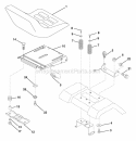 Seat Diagram and Parts List for PB1638LT 2006-10 - 96012004401 Poulan Lawn Tractor