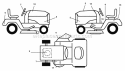 Decals Diagram and Parts List for PB1638LT 2006-10 - 96012004401 Poulan Lawn Tractor