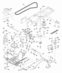 Drive Diagram and Parts List for PB1638LT 2006-10 - 96012004401 Poulan Lawn Tractor