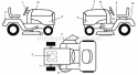 Decals Diagram and Parts List for PB1638LT 2006-10 - 96012004401 Poulan Lawn Tractor