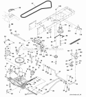 Drive Diagram and Parts List for PB1638LT 2006-10 - 96012004401 Poulan Lawn Tractor