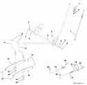 Mower Lift Diagram and Parts List for PB1638LT 2006-10 - 96012004401 Poulan Lawn Tractor